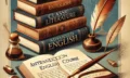 DALL·E 2024-08-22 09.42.18 - A visually appealing image for the introduction of an Advanced English course. The design should feature a stack of classic literature books, an open